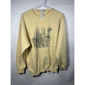 Vintage‎ Cottage Essentials Northern Gardener Graphic Crewneck Sweatshirt Large